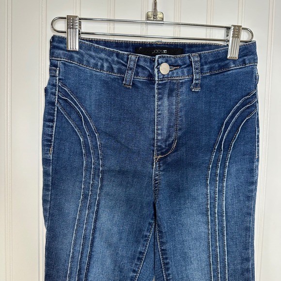 Joes Jeans Girls High Rise Flare Medium Wash Curved Seam Denim Blue Size 12 - Picture 2 of 9